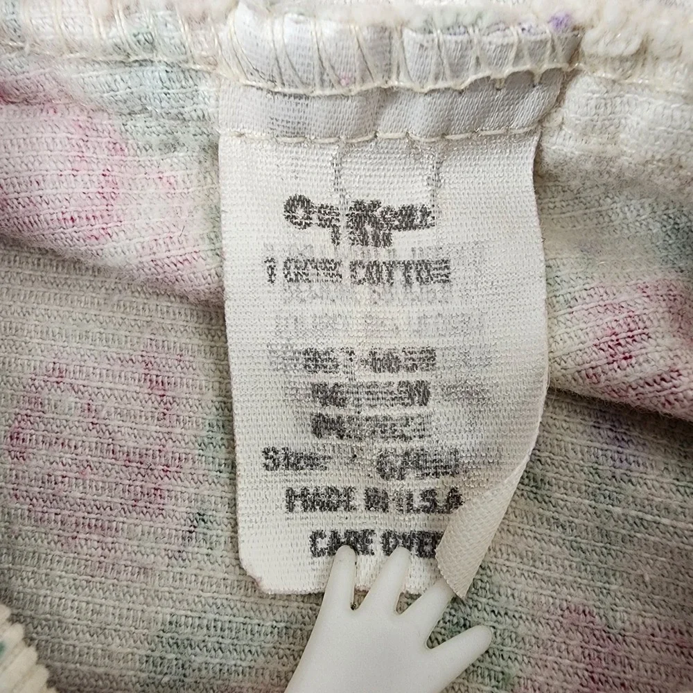Vintage Baby B'gosh Bubble Corduroy‎ Overalls Vestback Floral Print 6-9 Months